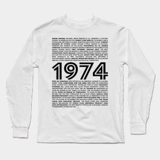 Step Back to '74: Birthday Bliss with Nostalgic Memorabilia! Long Sleeve T-Shirt